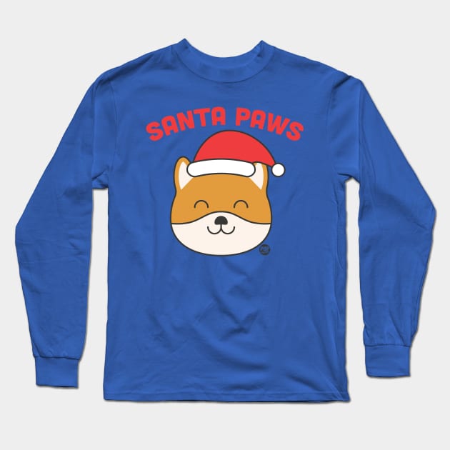 SANTA PAWS Long Sleeve T-Shirt by toddgoldmanart